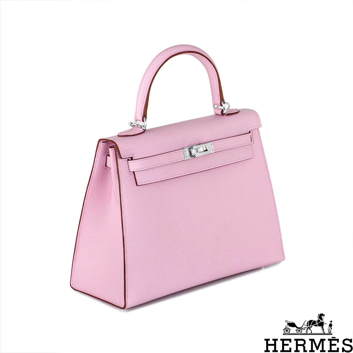 Hermès Kelly Mini II Tricolore Verso Craie/Mauve Pale/Gold Veau Epsom PHW  For Sale at 1stDibs